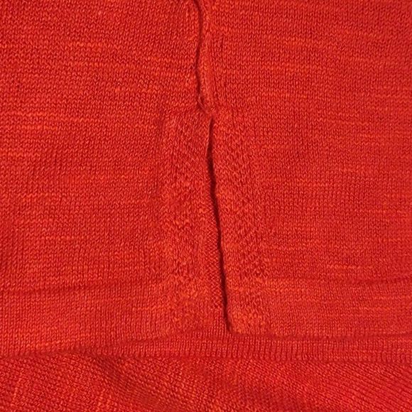 J Jill Linen Blend Tunic Top Womens S Petite Red Short Sleeve Vneck Button Front - Picture 6 of 10